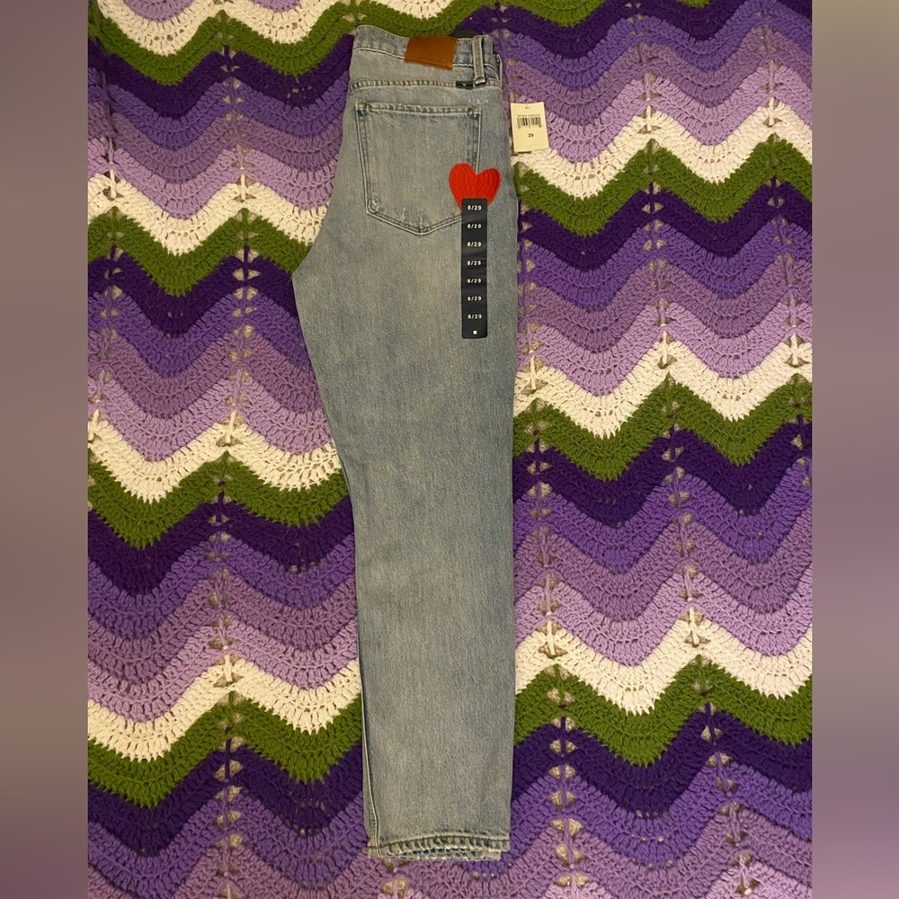 Lucky Heart floral embroidered jeans Bridgette skinny high rise cottage core 29 - Picture 4 of 8